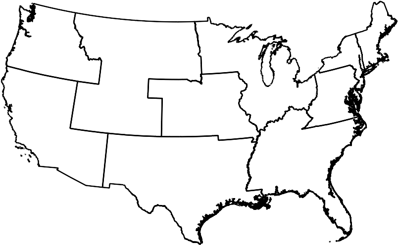 Download U S A Outline Map | Wallpapers.com