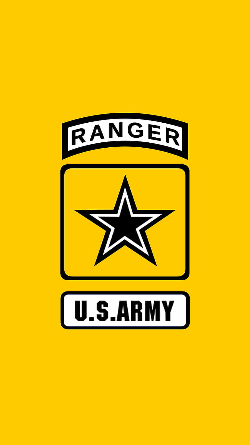 U S Army Ranger Tab Logoon Yellow Wallpaper