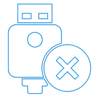 U S B Flash Drive Error Icon PNG