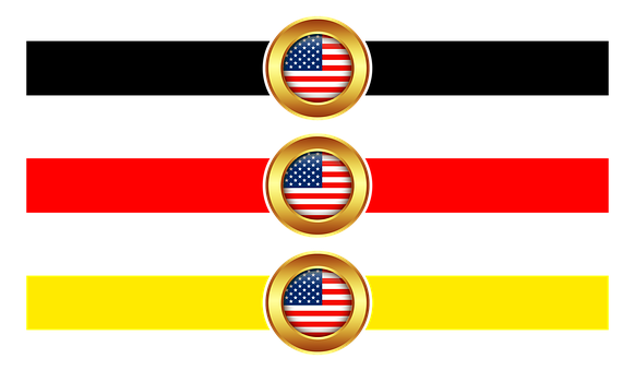 U S Germany Flag Banner PNG