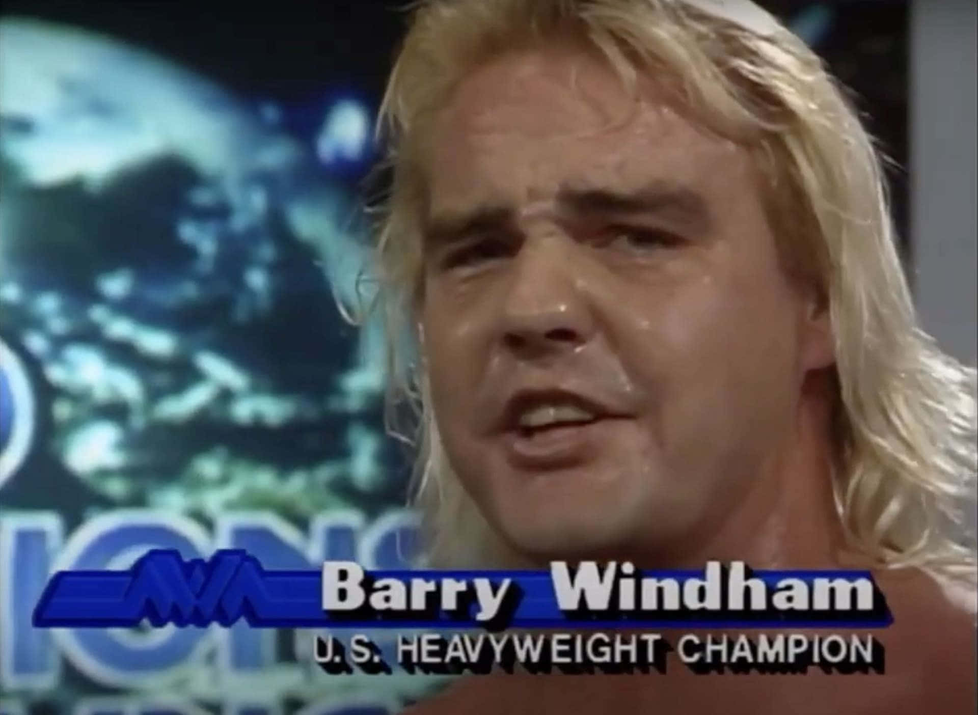 U.S. Heavy Weight Champion, Barry Windham Holding Championship Belt Wallpaper