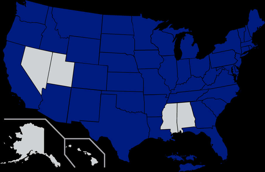 U S Map Highlighted States PNG