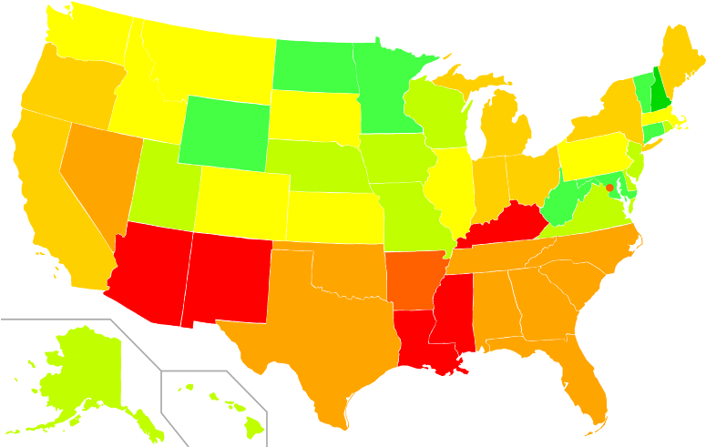 U S Political Affiliation Map PNG
