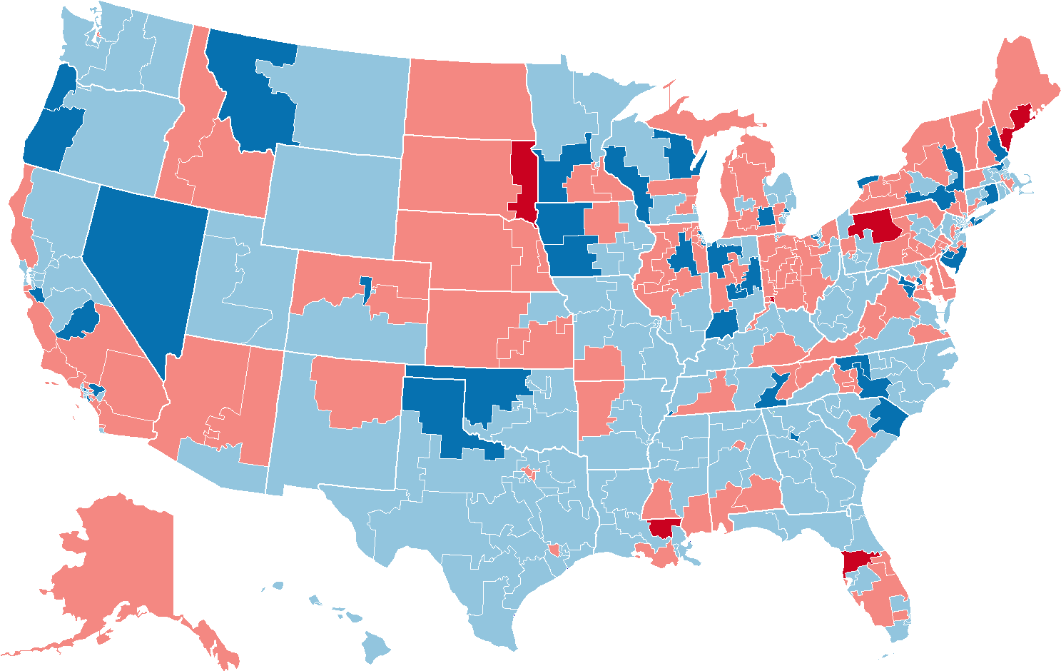 U S Political Map Red Blue States PNG