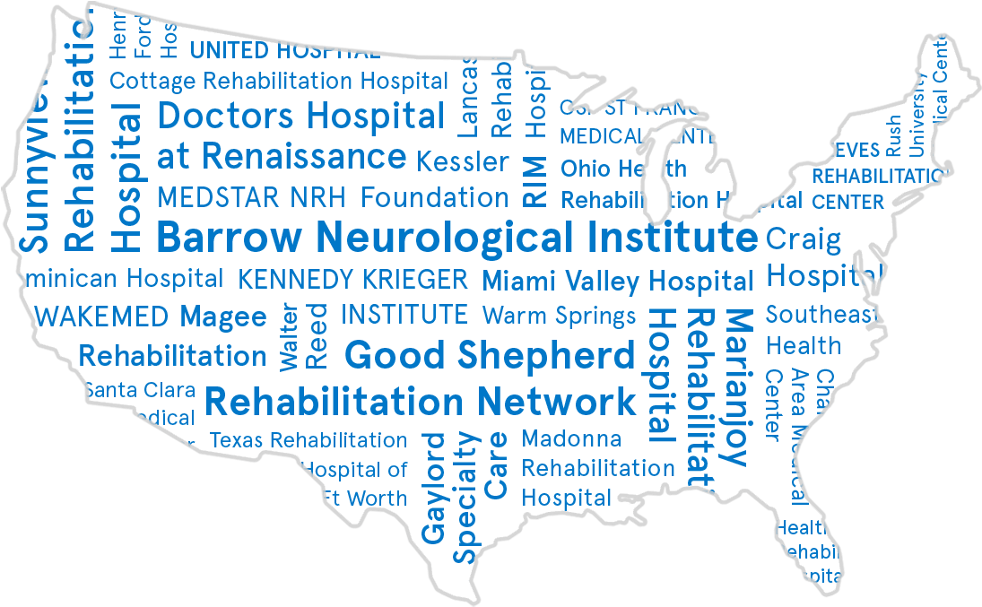 U S Rehabilitation Hospitals Map PNG