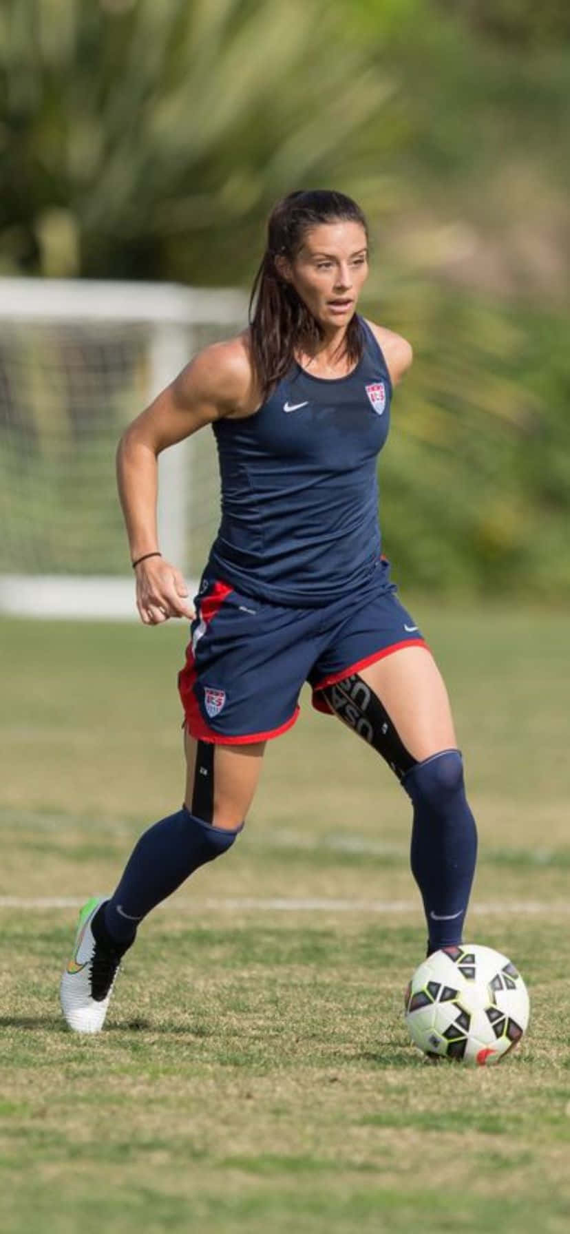 U S Womens Soccer Player Action Shot Wallpaper