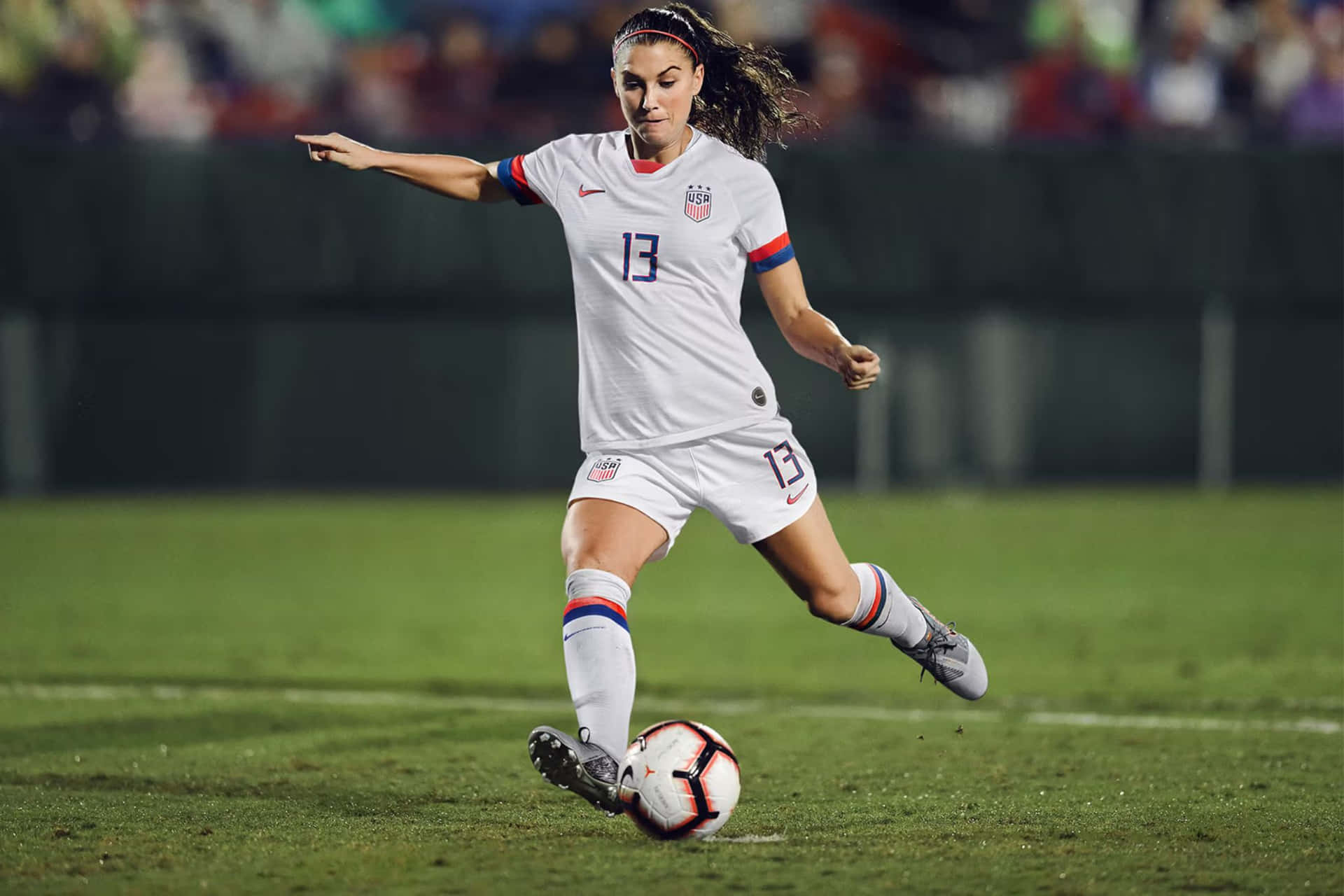 U S Womens Soccer Player Action Shot.jpg Wallpaper