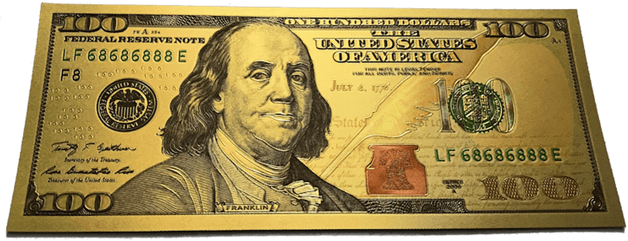 U S100 Dollar Bill Front PNG