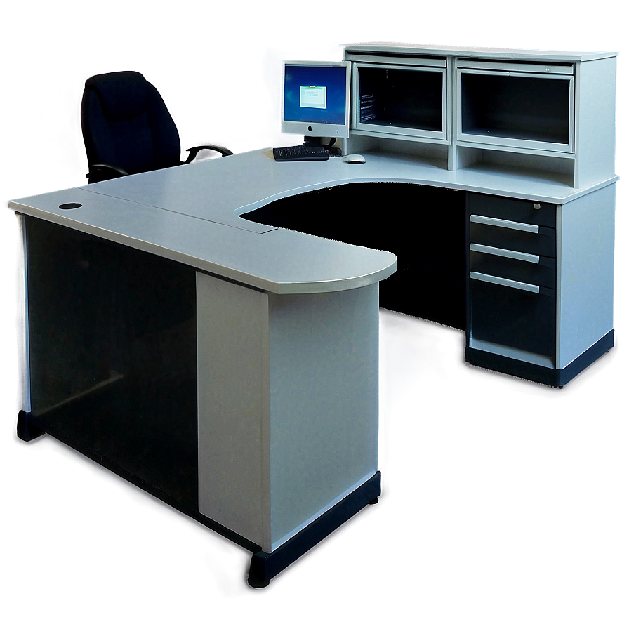 U-shaped Office Desk Png 6 PNG