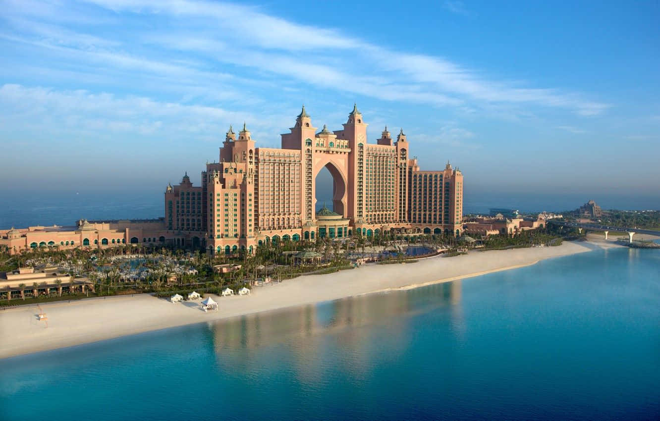Apreciandoas Vistas De Um Horizonte Vibrante De Uma Cidade Dos Emirados Árabes Unidos.