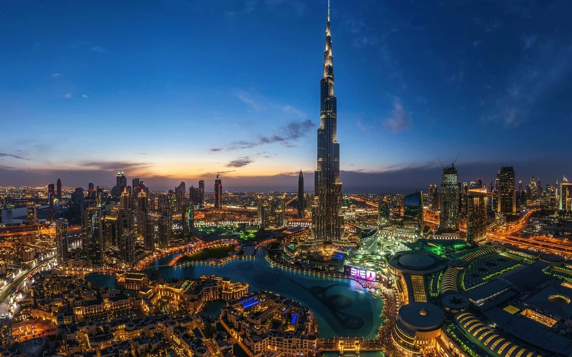 Etforbløffende Luftfoto Af Forenede Arabiske Emirater.