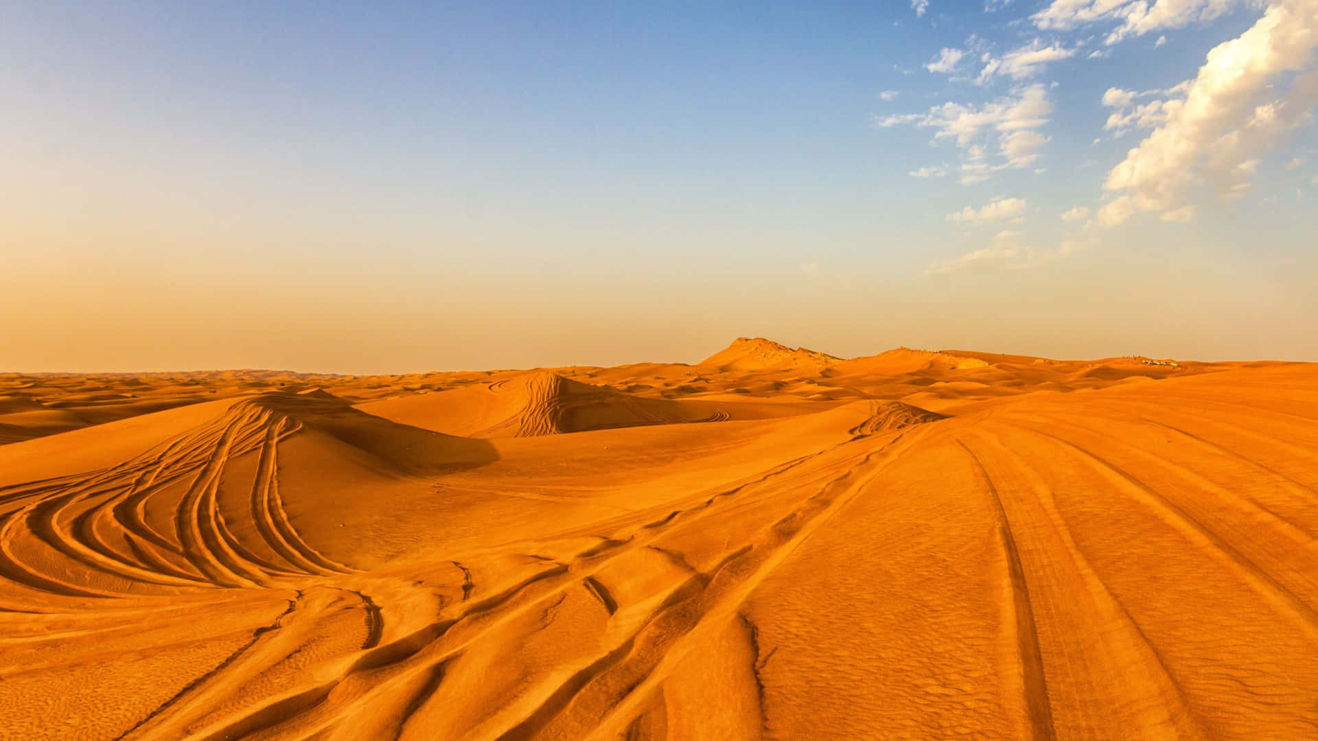 The vast desert skyline of the United Arab Emirates