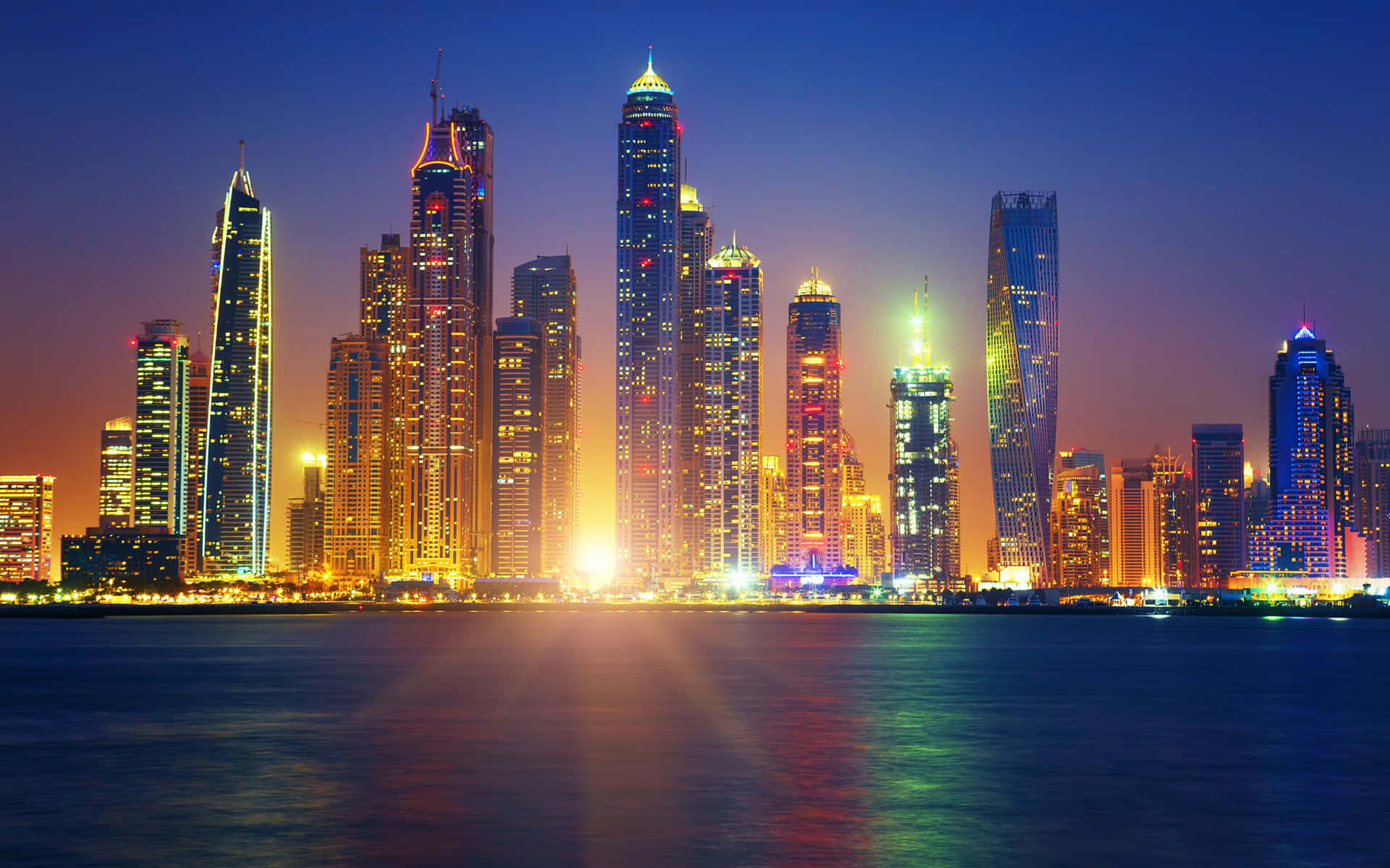 Abu Dhabi Skyline at Sunset