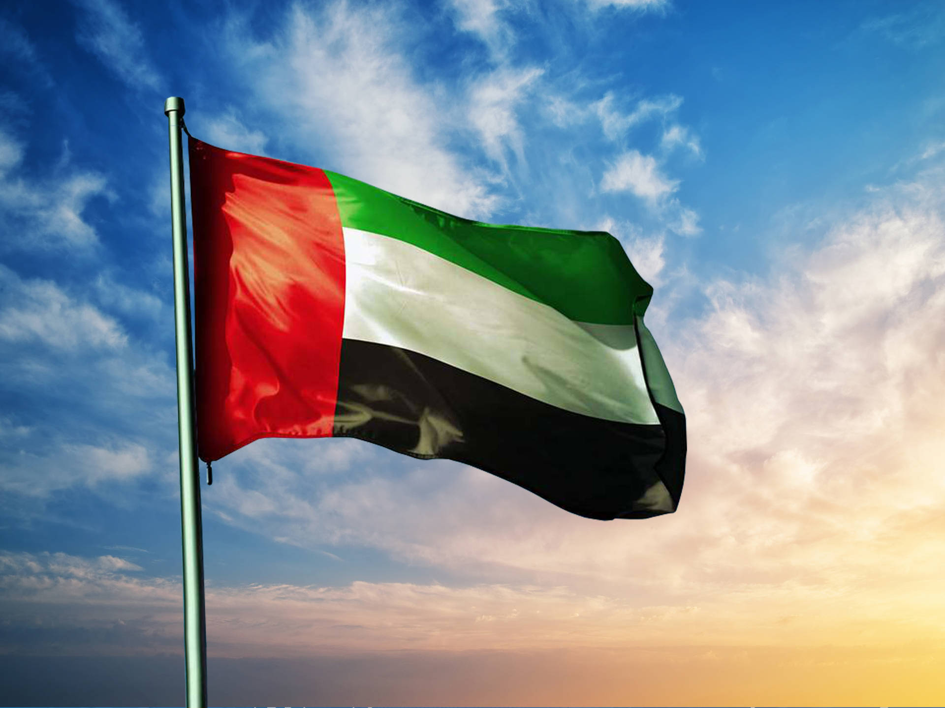 Bandeirados Emirados Árabes Unidos. Papel de Parede