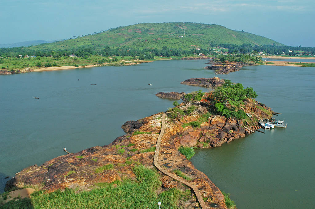 Ubangi River In Central African Republic Background