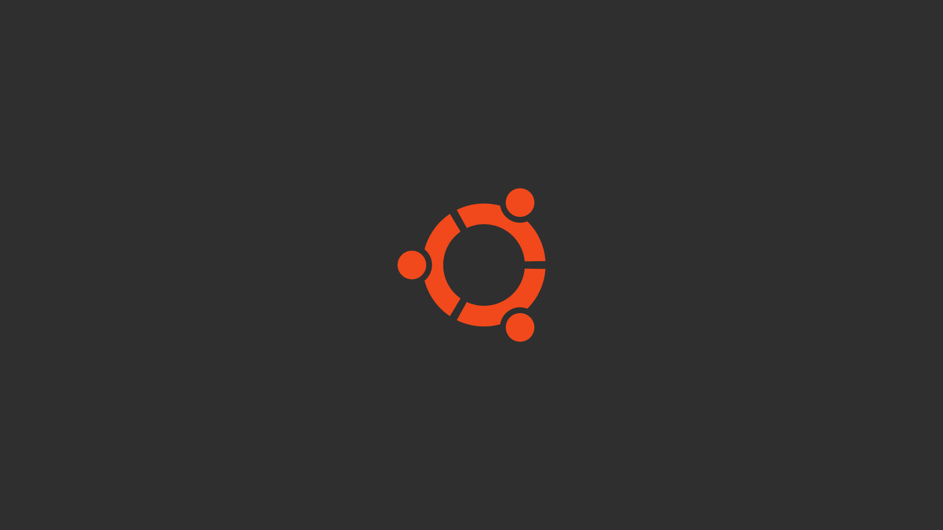 Ubuntu Orange Circle Logo Wallpaper