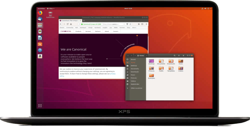 Et farverigt og livligt landskab med de livlige funktioner i Ubuntu.