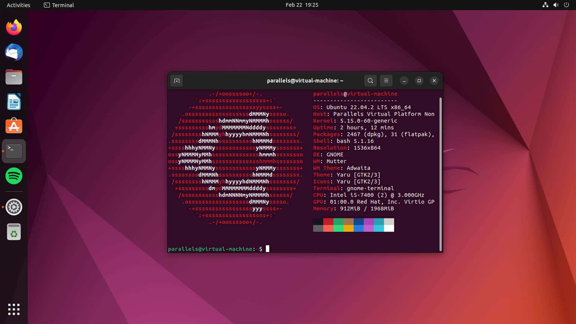 Unprimer Plano Del Escritorio De Ubuntu