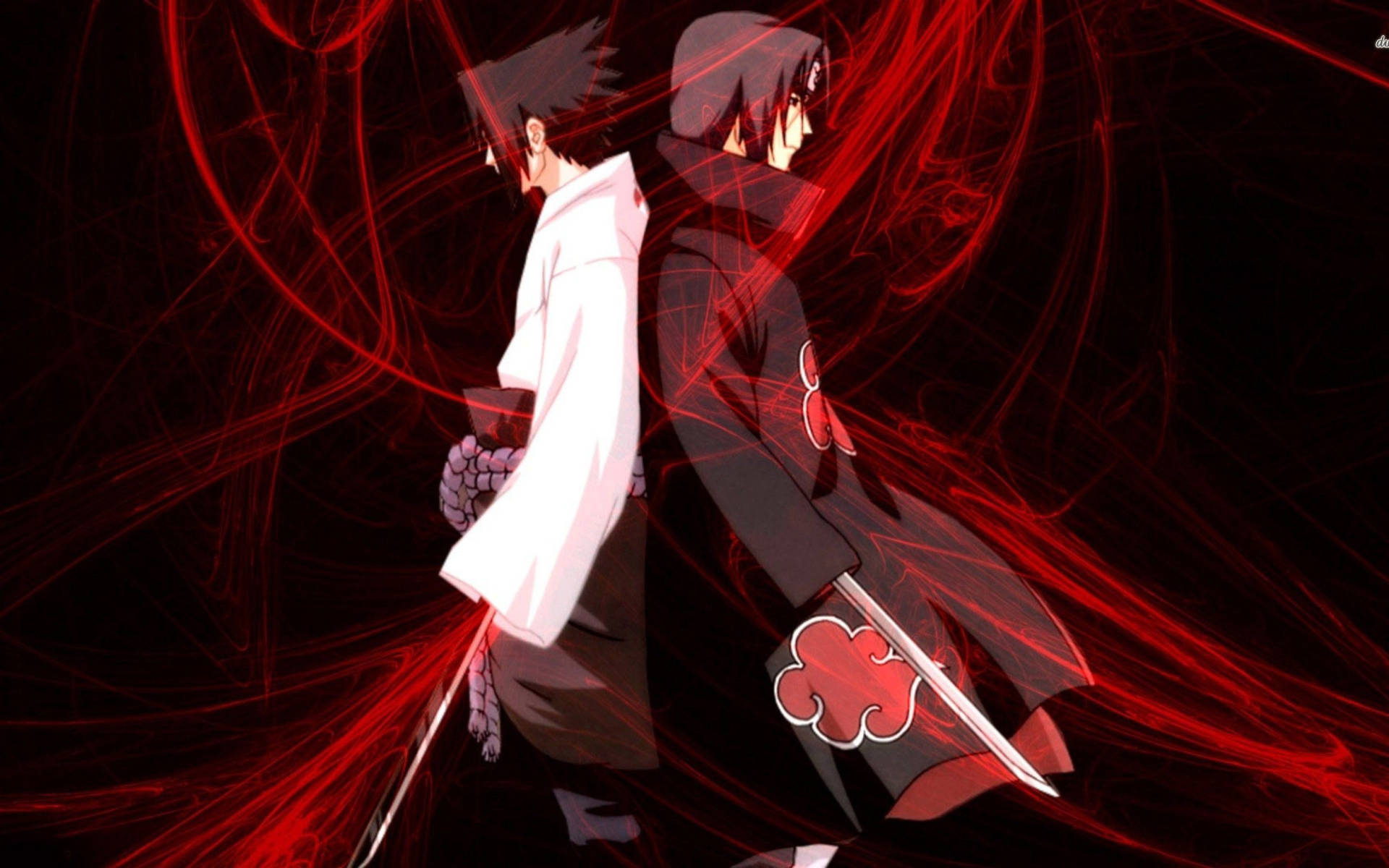 Uchiha Brothers Back To Back Wallpaper