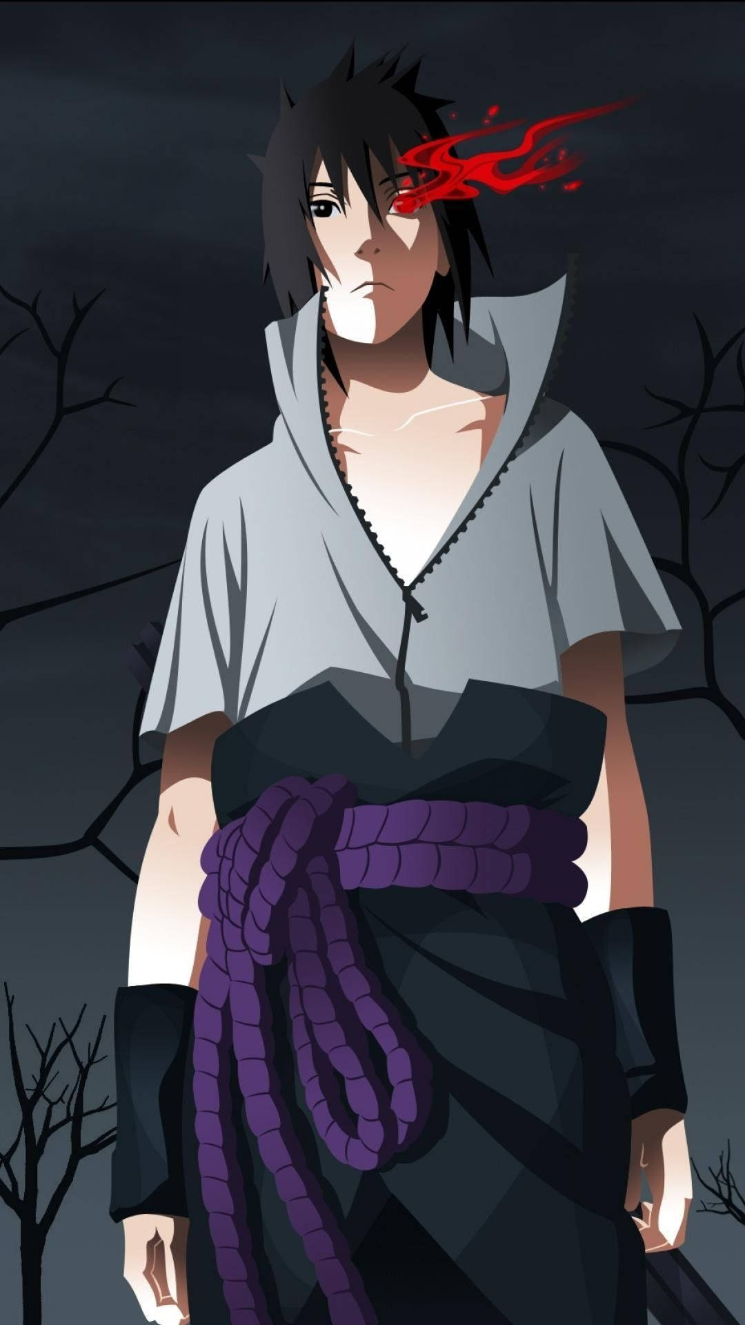 Uchiha Sasuke Naruto Iphone Digital Art Background