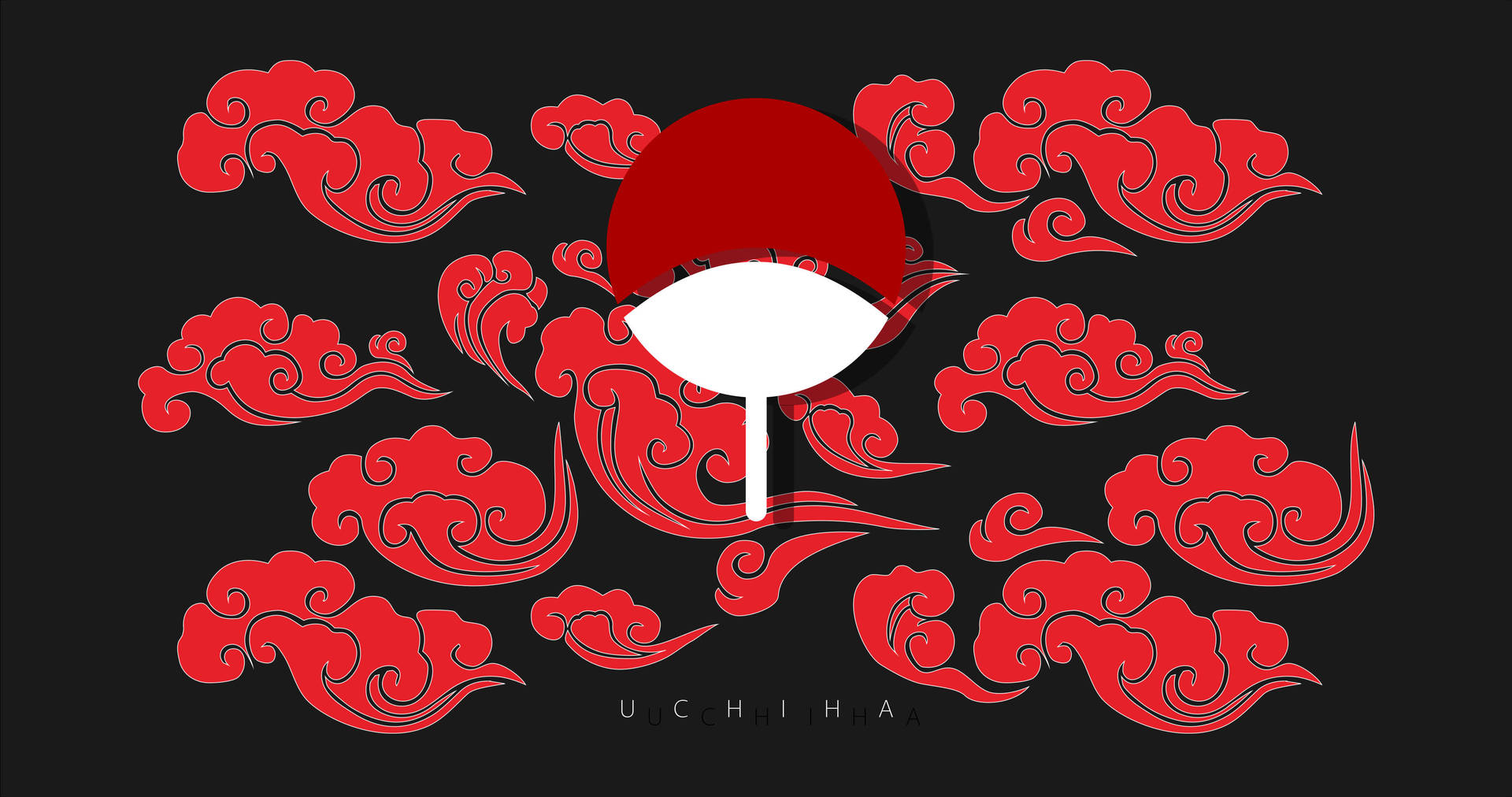 Uchiwa Symbol Akatsuki Cloud iPhone Wallpaper
