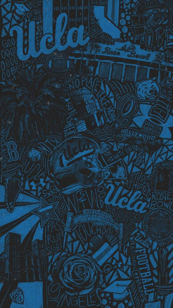 UCLA Æstetisk Blå Tåge Digital Tapet: Wallpaper