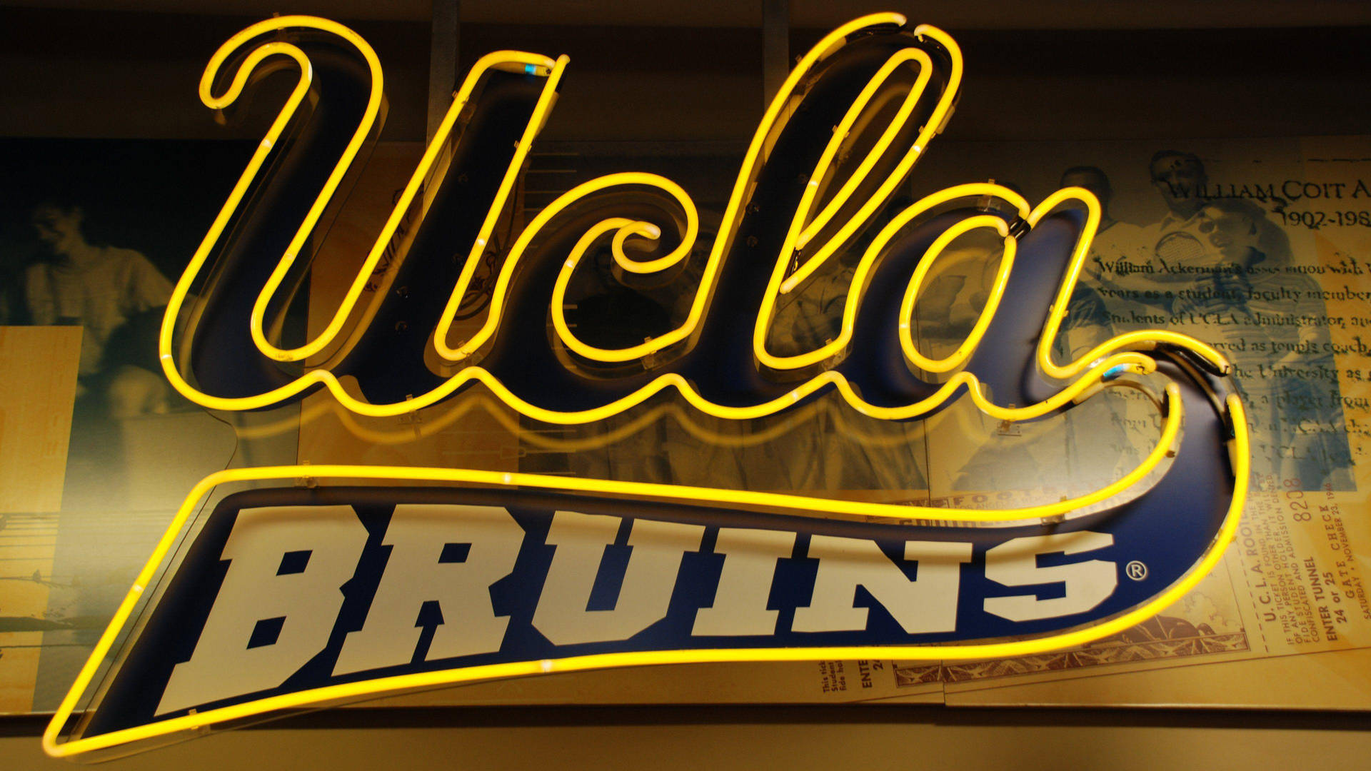 UCLA Bruins Neon Lights Wallpaper
