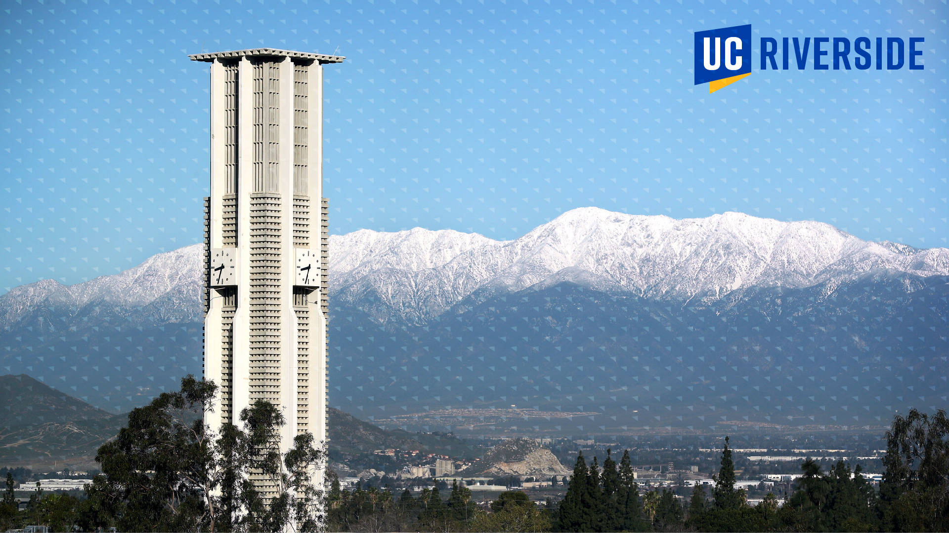 Ucr Bell Tower And Box Spring Mountain Wallpaper