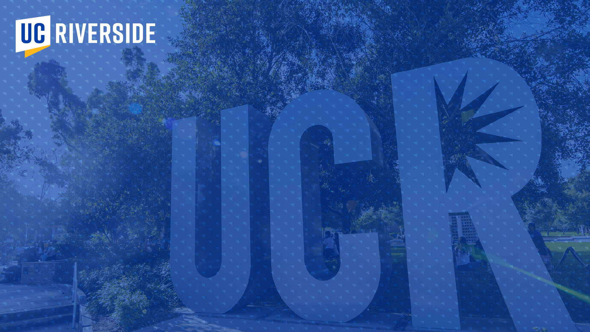 Ucr Campus Sign With Blue Filter Wallpaper