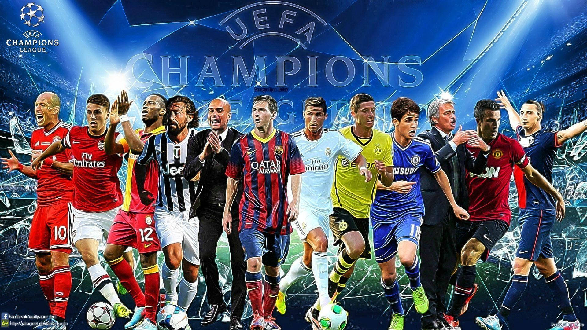 Download Uefa Champions League Soccer Players Wallpaper 