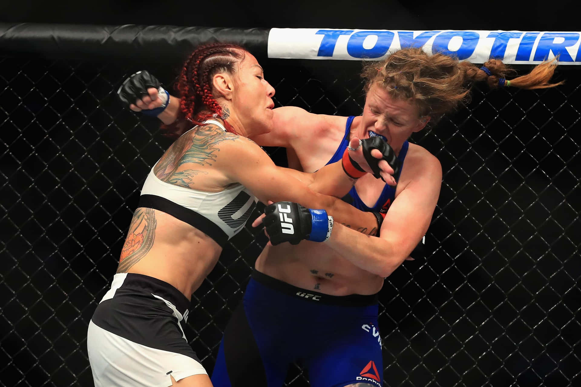 Cris Cyborg vs. Tonya Evinger in a thrilling UFC 214 match Wallpaper