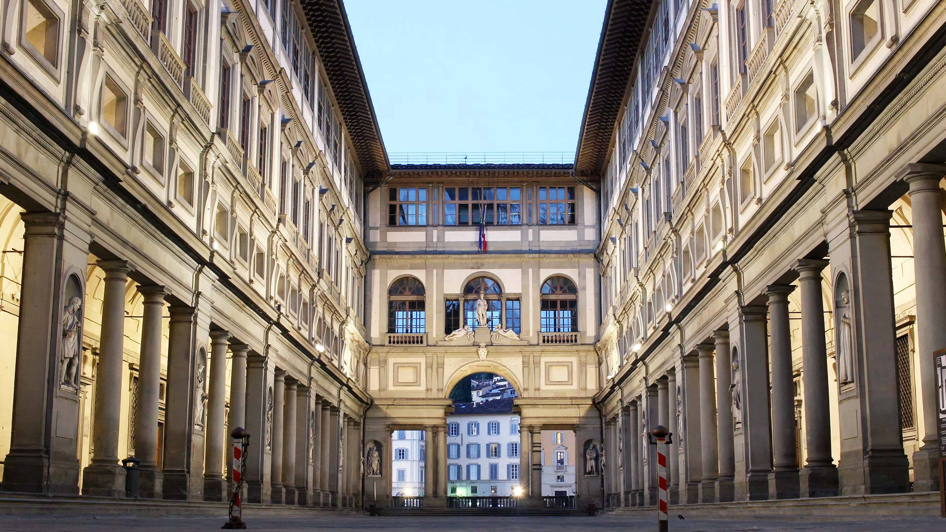 Uffizi Gallery Museum Facade Background