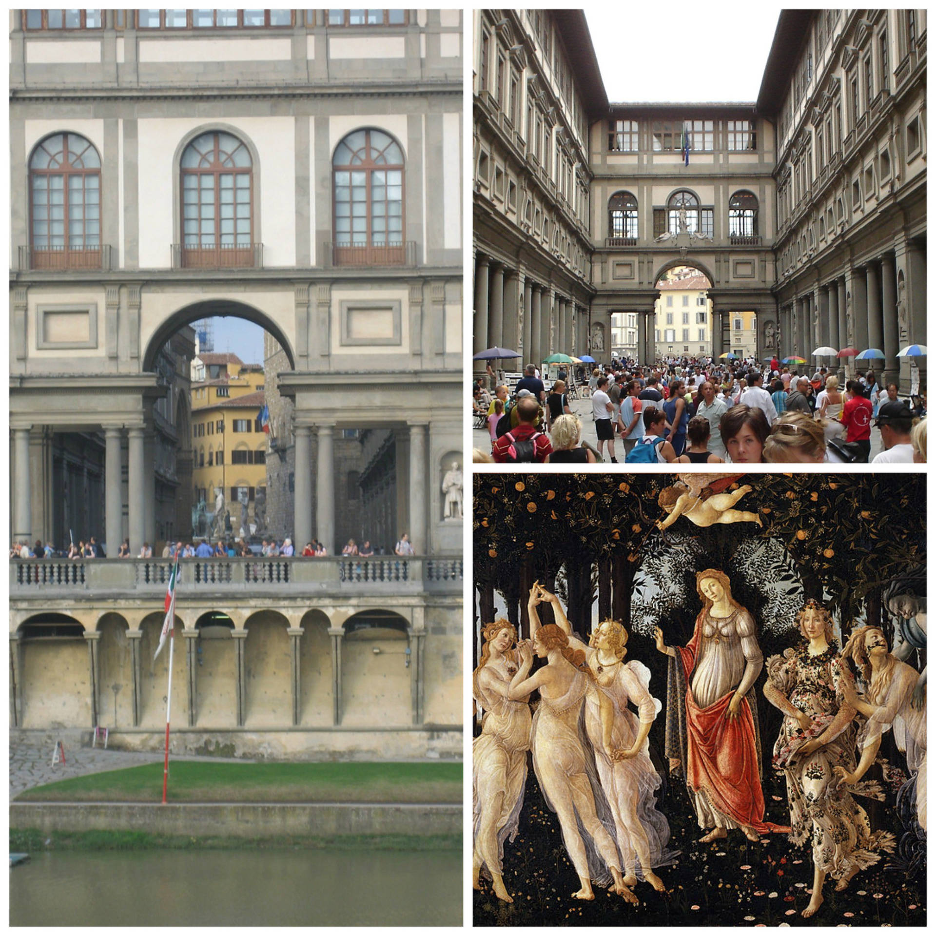 Uffizi Gallery Photo Collage Background