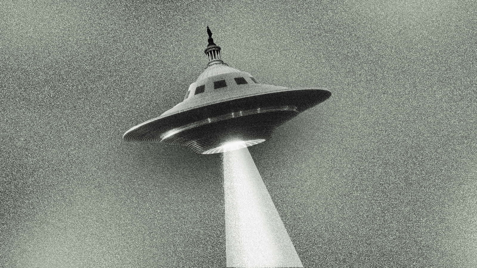 "Futuristic UFO, a sign of a modern world rising."