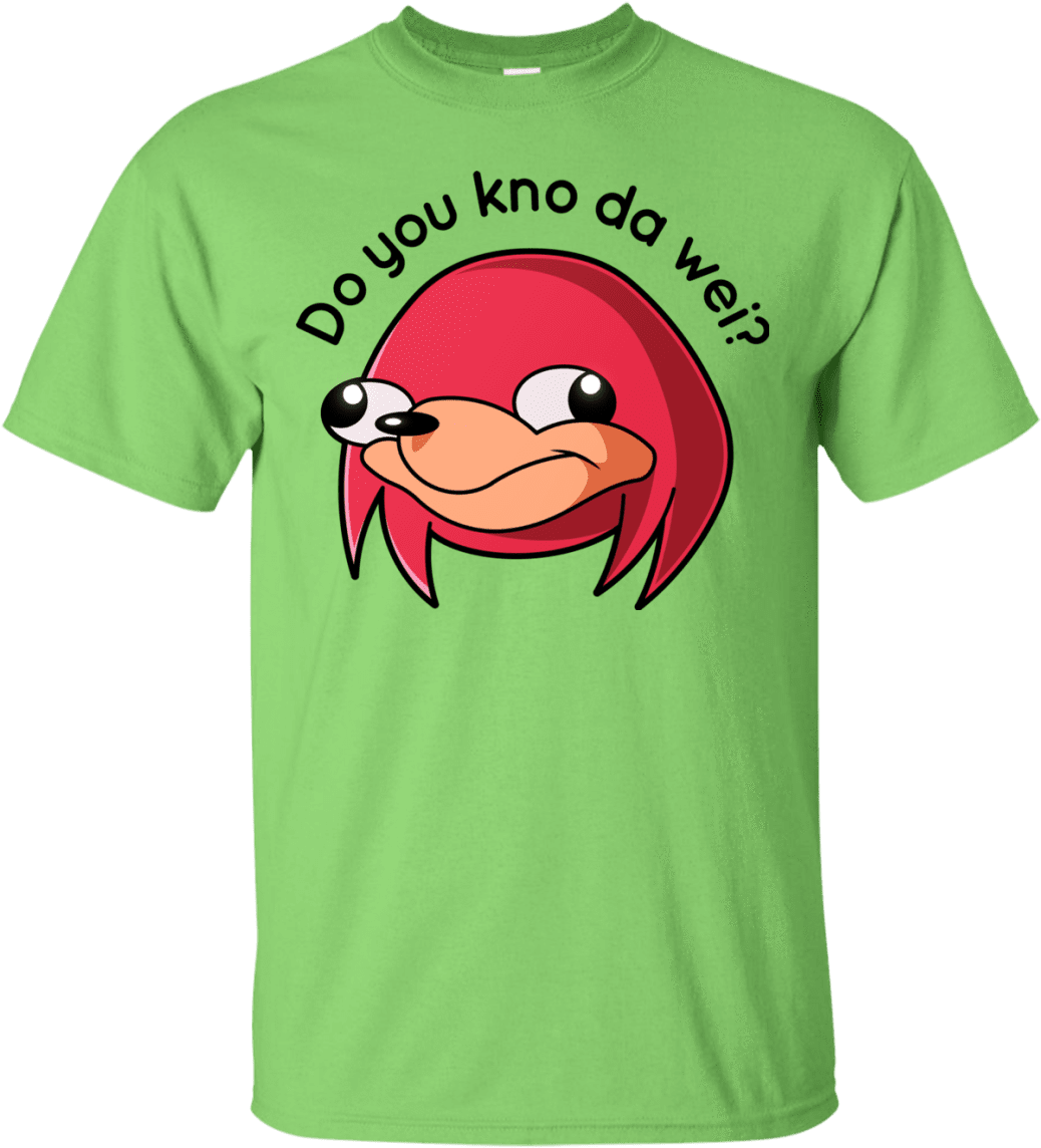 Ugandan Knuckles Meme Shirt PNG