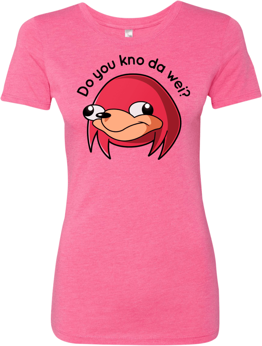 Ugandan Knuckles Meme Tshirt PNG
