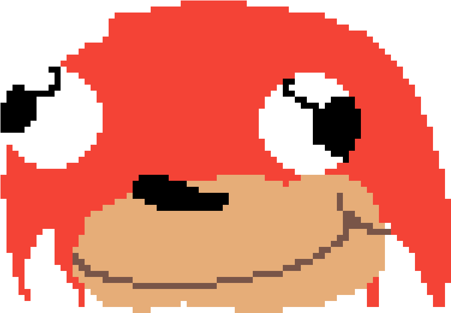 Ugandan Knuckles Pixel Art PNG