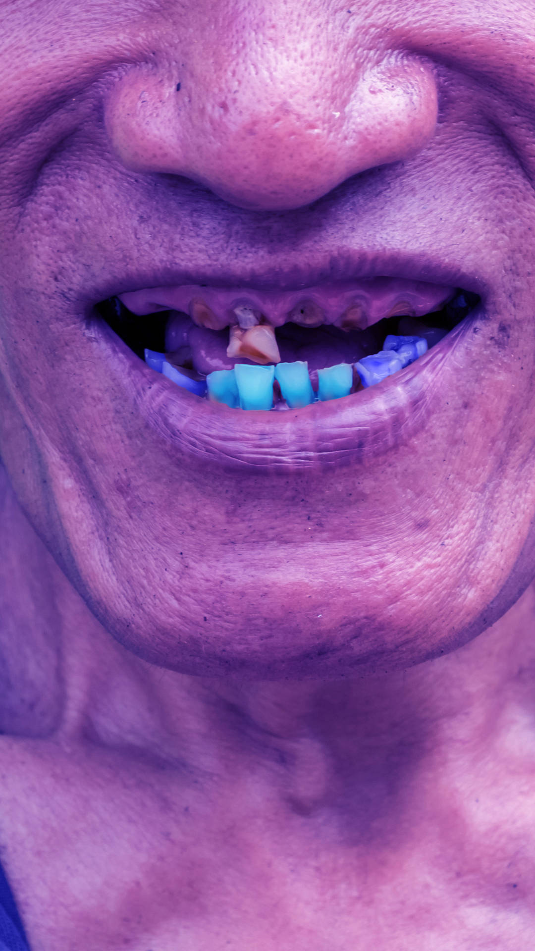 Fultblåa Tänder. Wallpaper