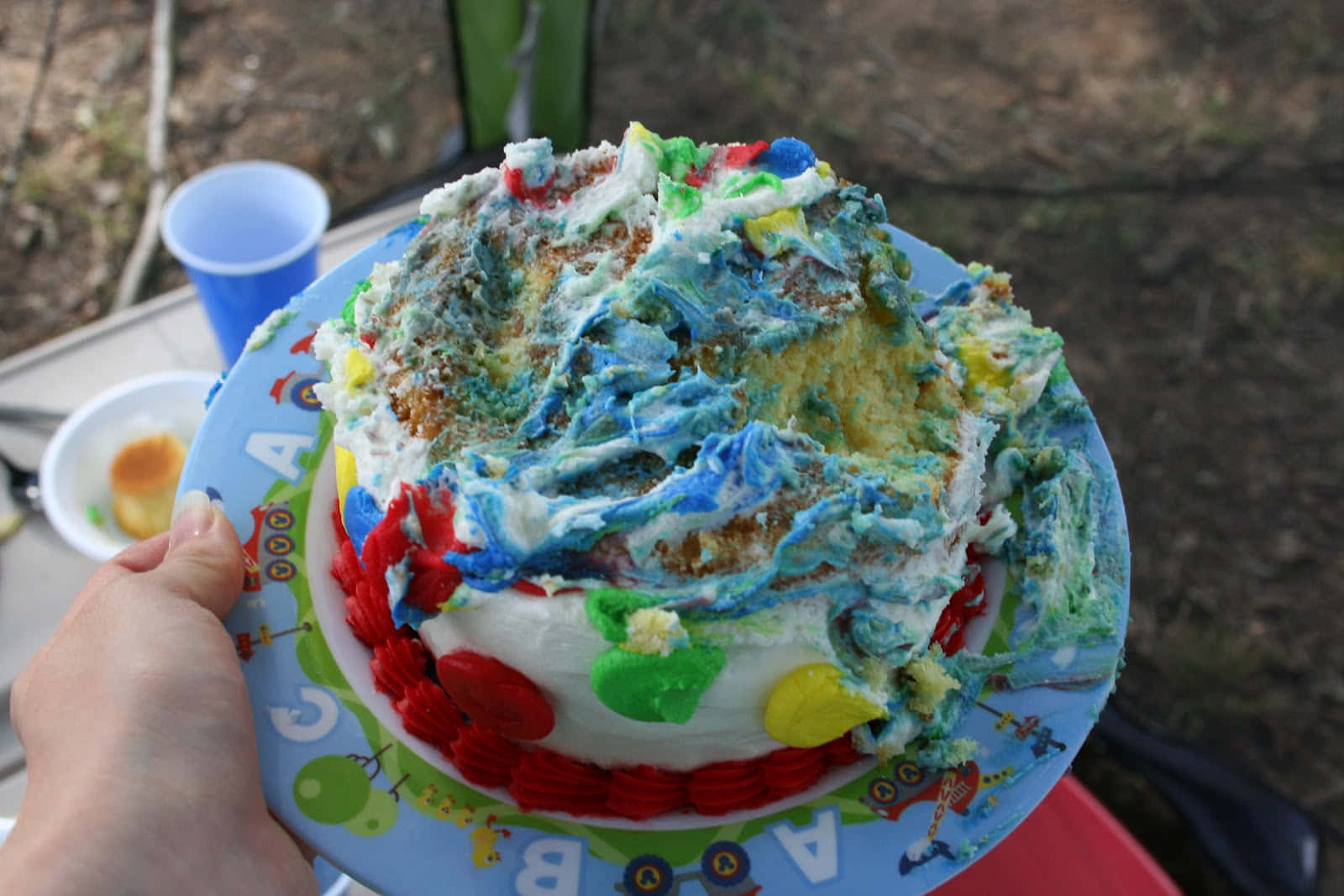 Bright Colors Ugly Cake Picture