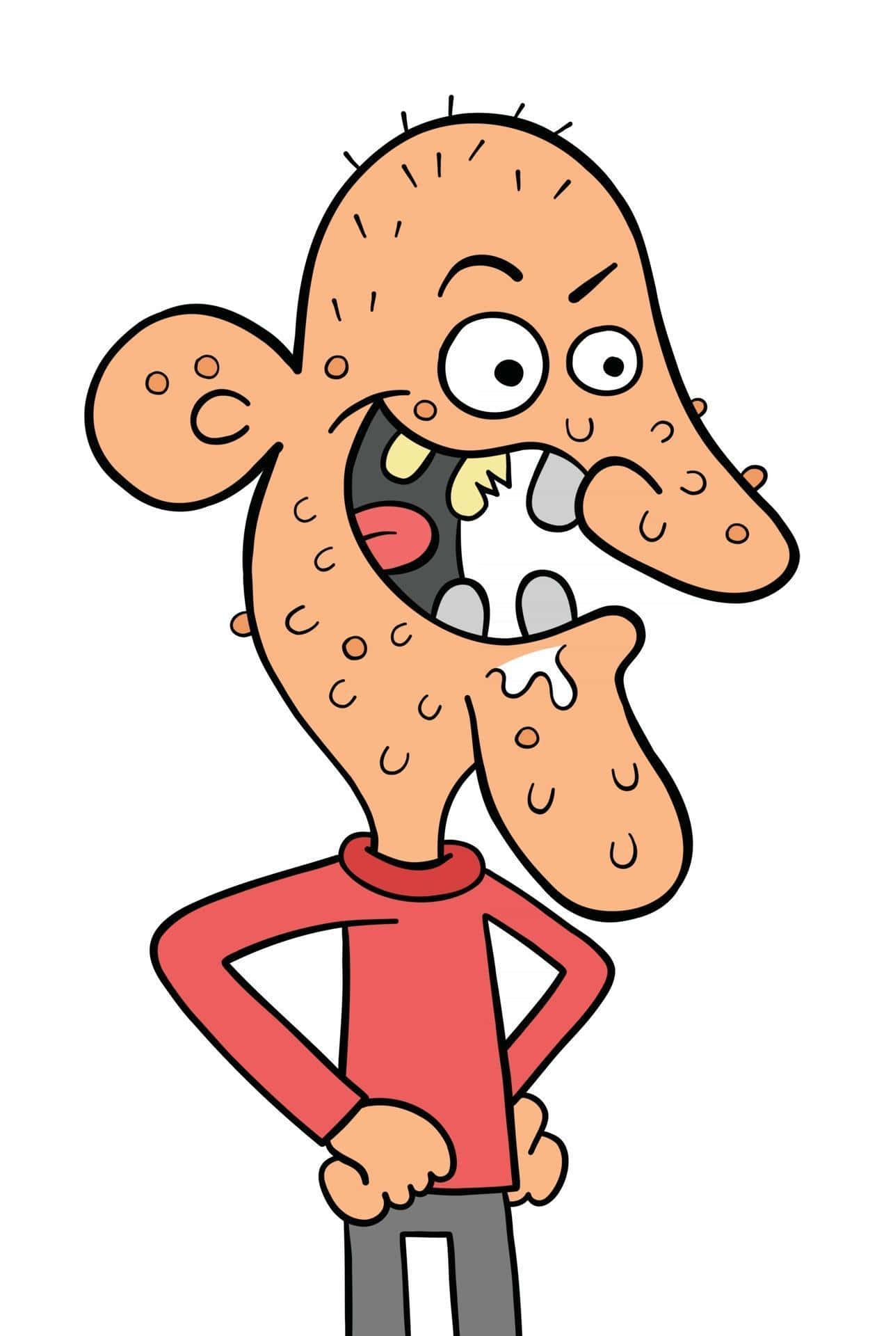 Cartoon Man With A Big Mouth Vector
