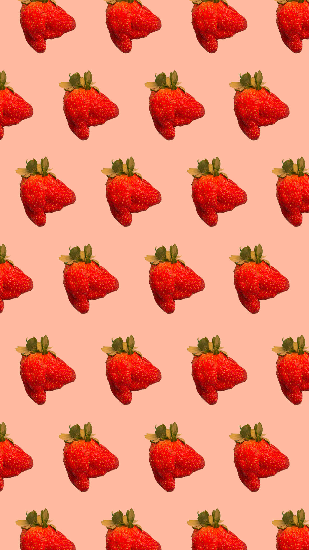 Ugly Strawberry Pattern Wallpaper