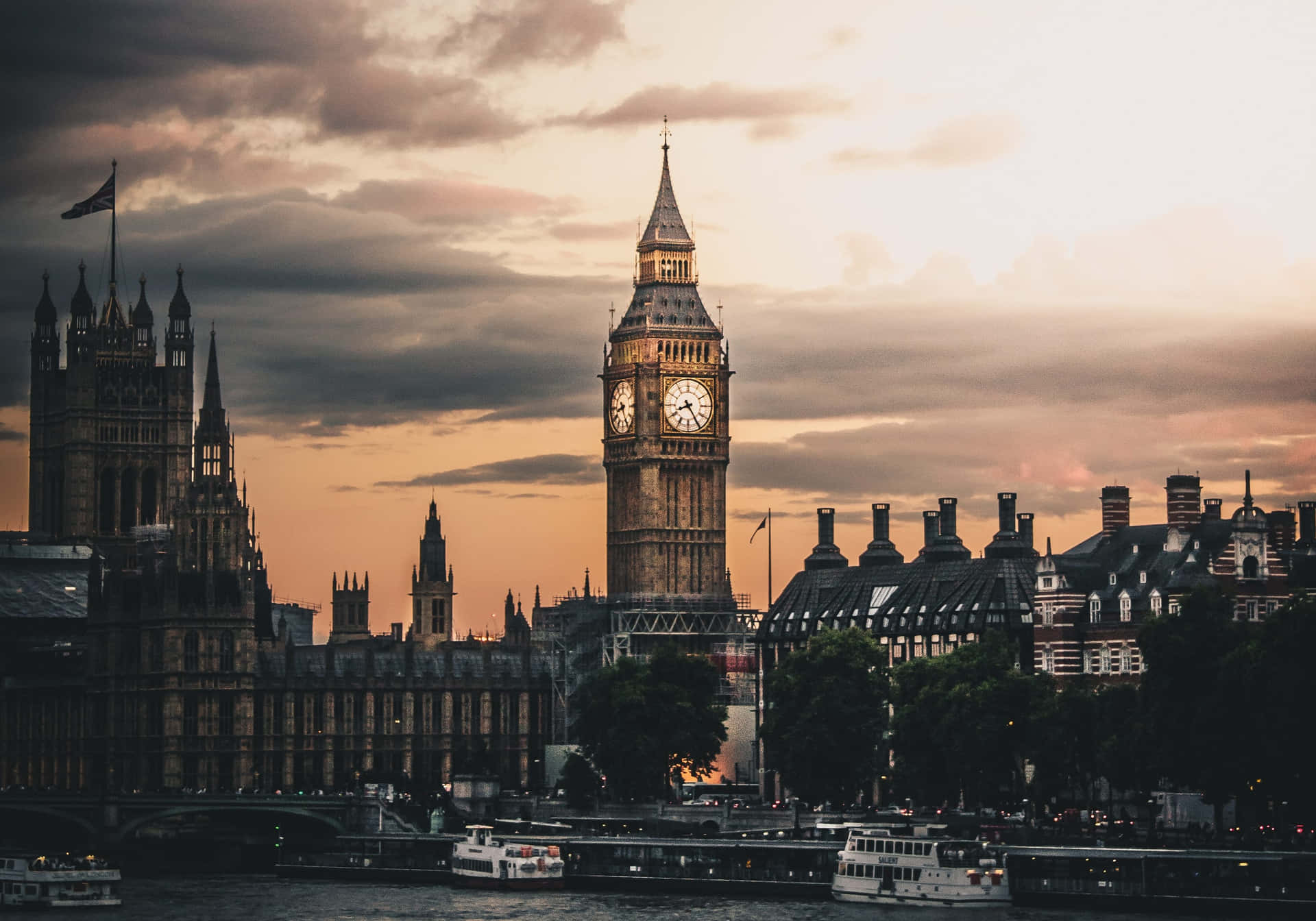 A Big Ben Clock Tower In London