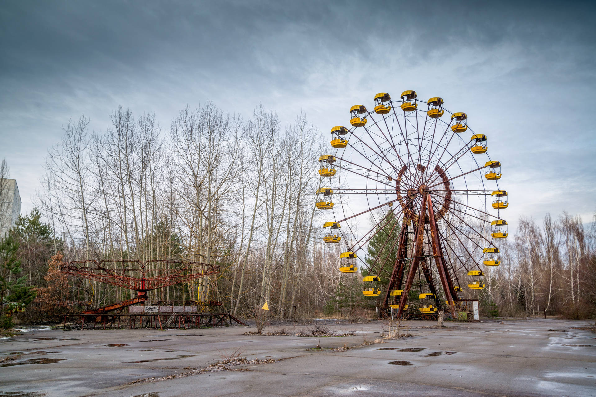 Ukraine Tjernobyl Pariserhjul Wallpaper