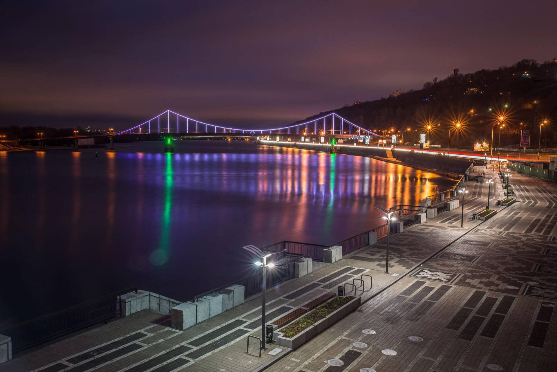 Ukraine Dnieper River Bridge Wallpaper