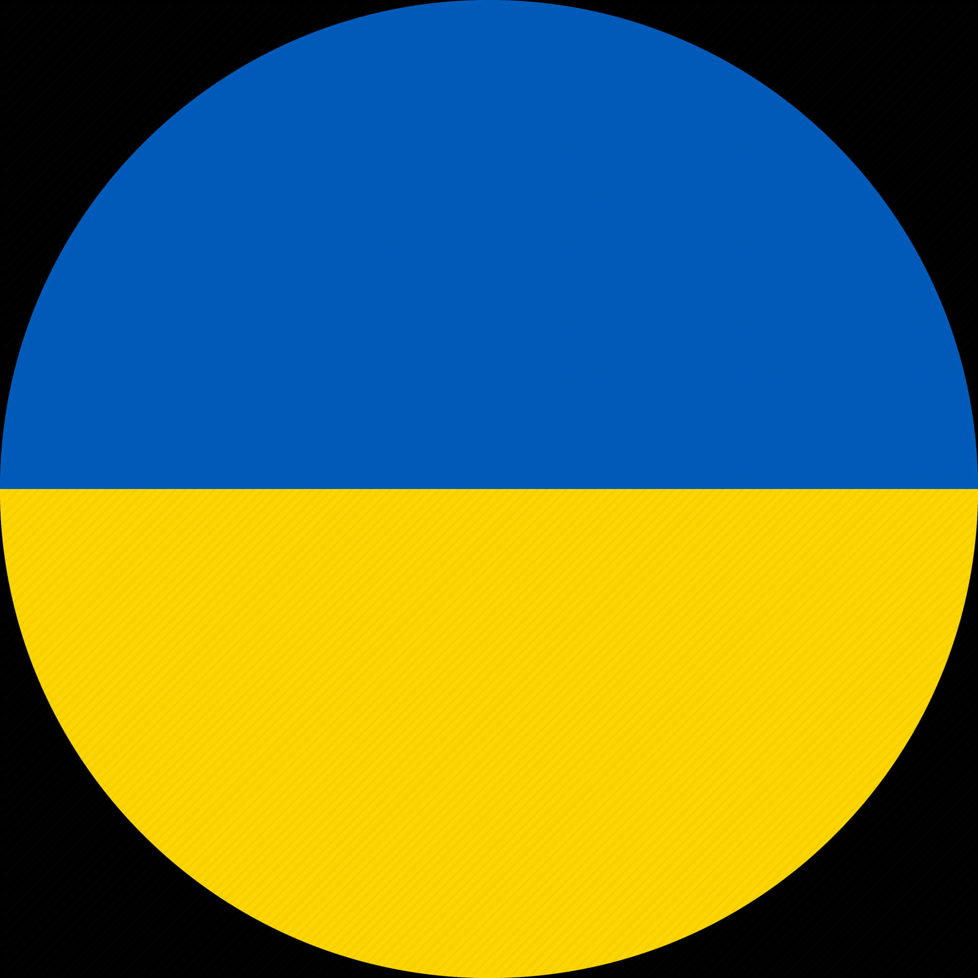 Ukraine Flag Circular Graphic PNG
