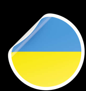 Ukraine Flag Droplet Graphic PNG