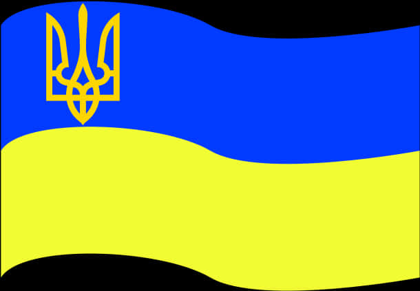 Ukraine Flagwith Tryzub Symbol PNG
