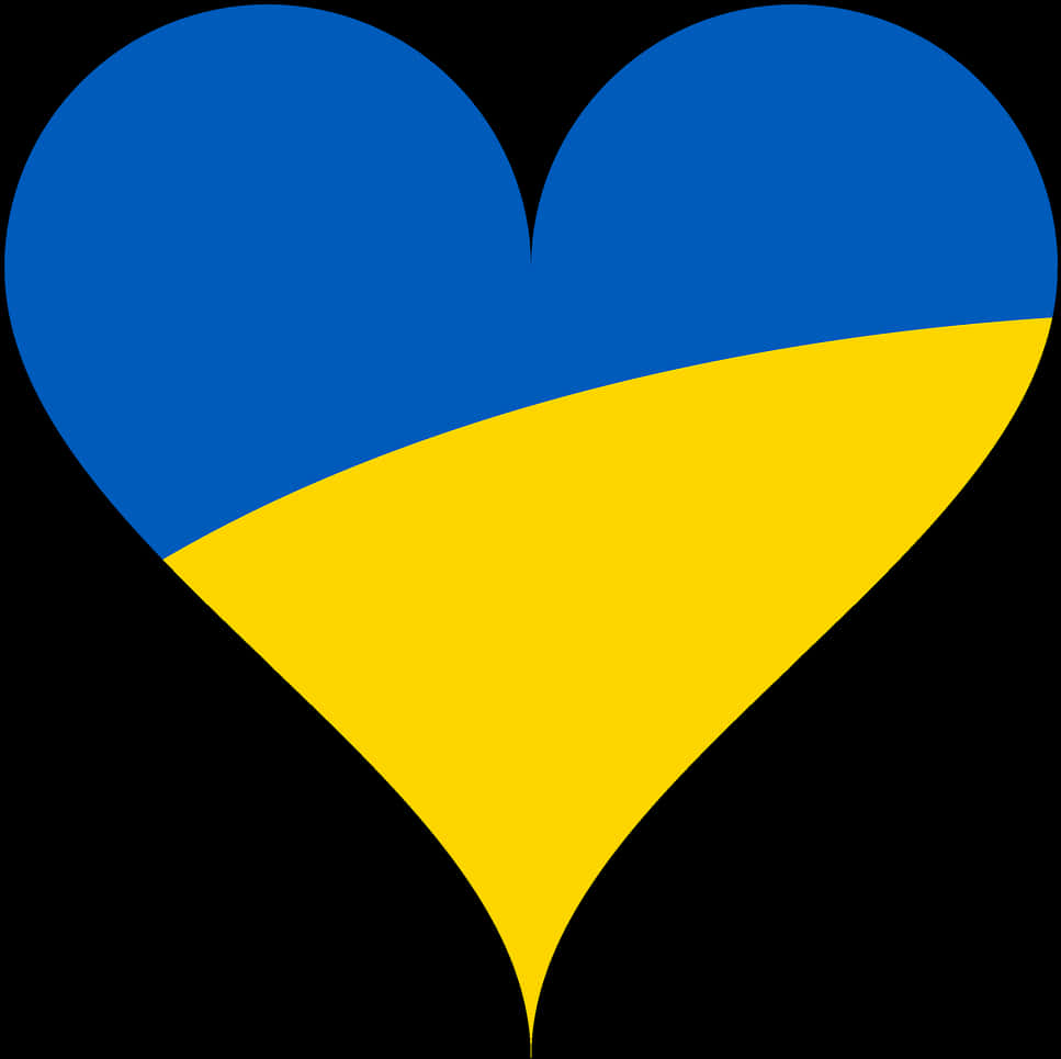 Ukraine Heart Flag Graphic PNG