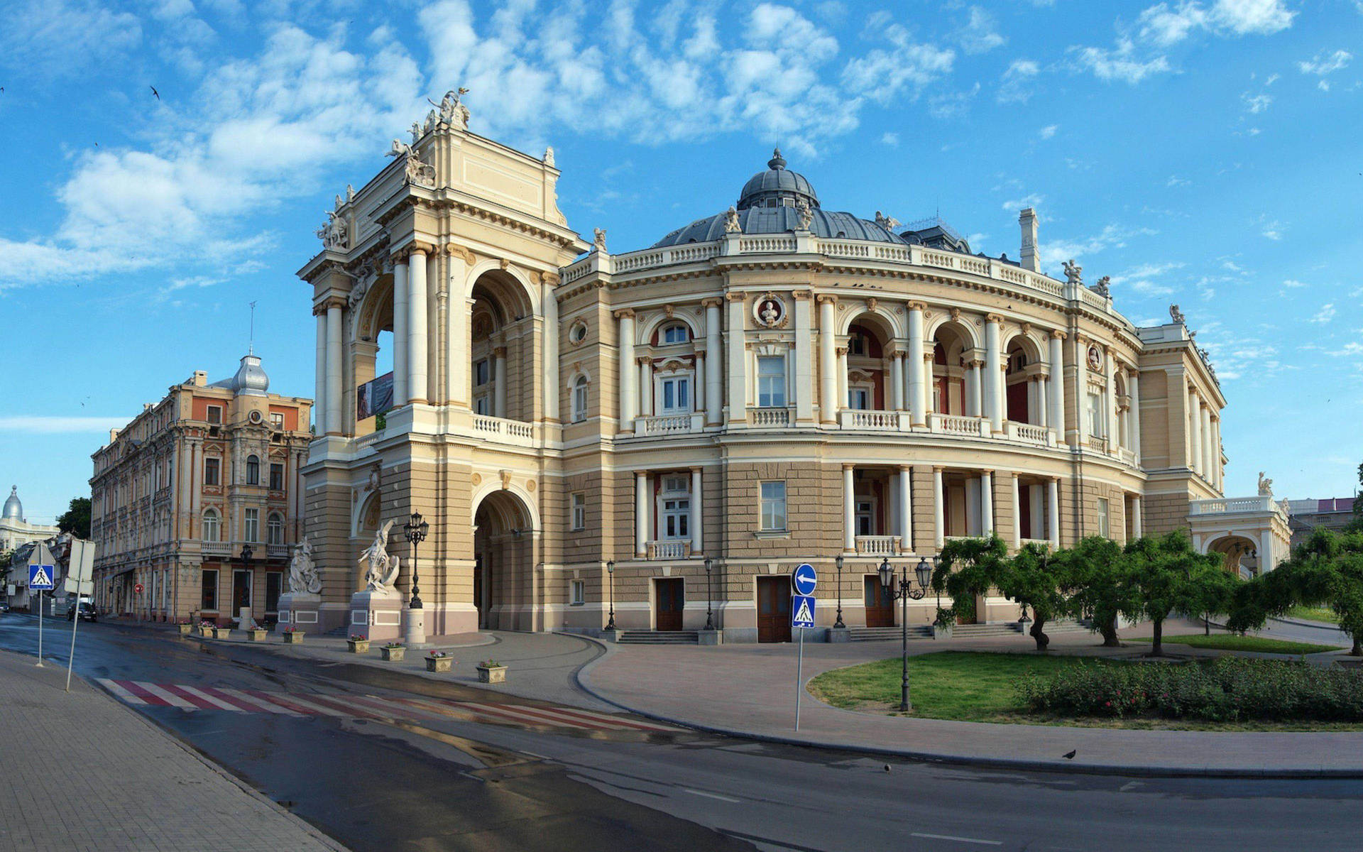 Ucraina Teatro Dell'opera Di Odessa Sfondo