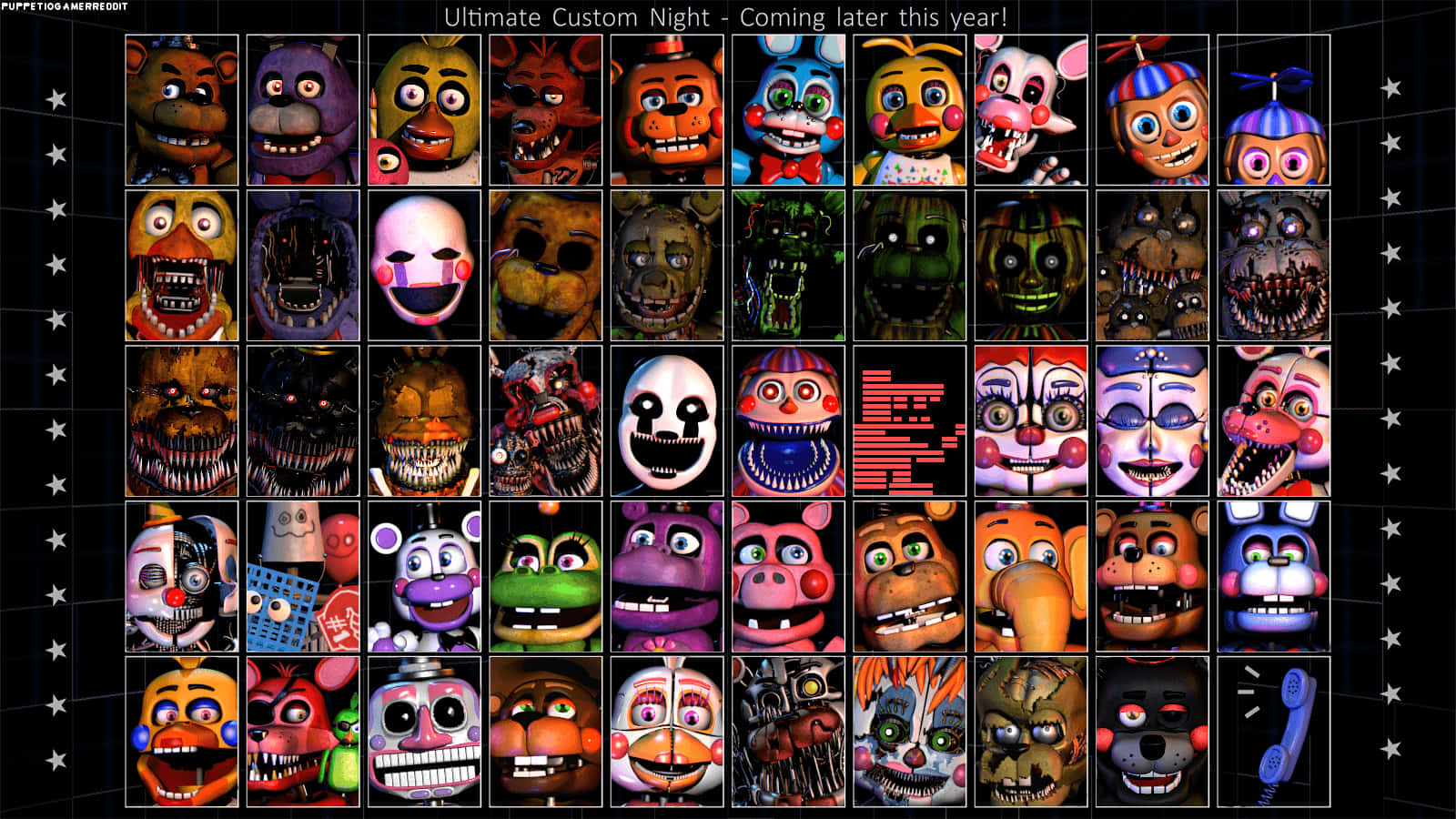 Ultimatecustom Night - La Máxima Experiencia Terrorífica De Fnaf Fondo de pantalla